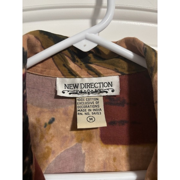 Vtg Directions Floral Embroidered Jacket Button Up Size M - Picture 2 of 3